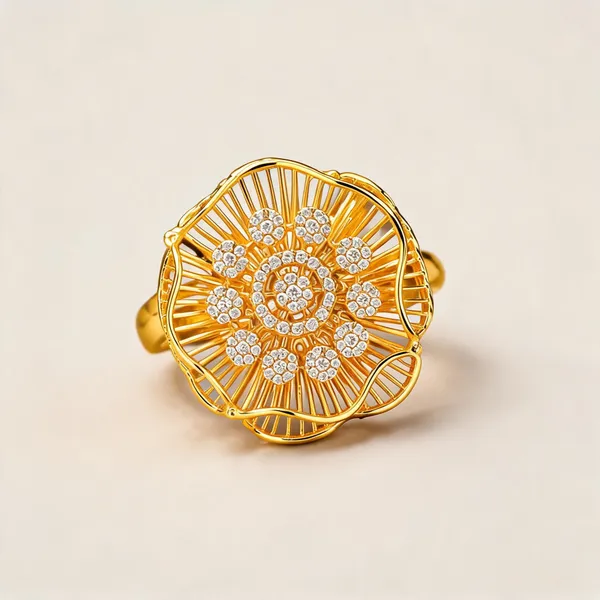 Gold_925_Sterling_Silver_Floral_Statement_Ring_For_Women