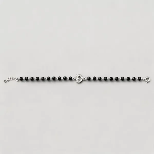 Black_925_Silver_Beaded_Charm_Bracelet_For_Unisex