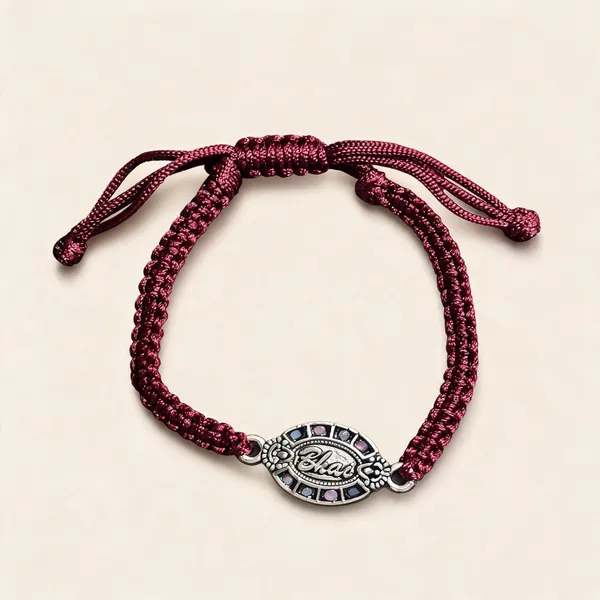 Maroon_925_Silver_Braided_Adjustable_Rakhi_For_Men