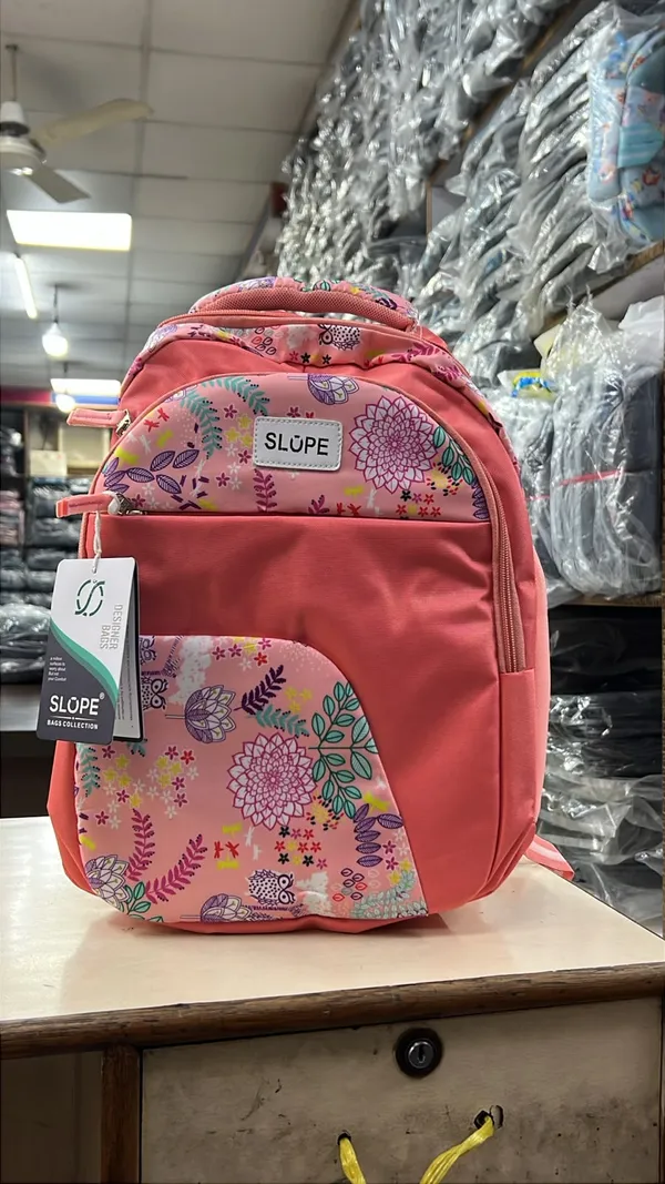 Pink_Floral_Print_Multi_Pocket_Backpack
