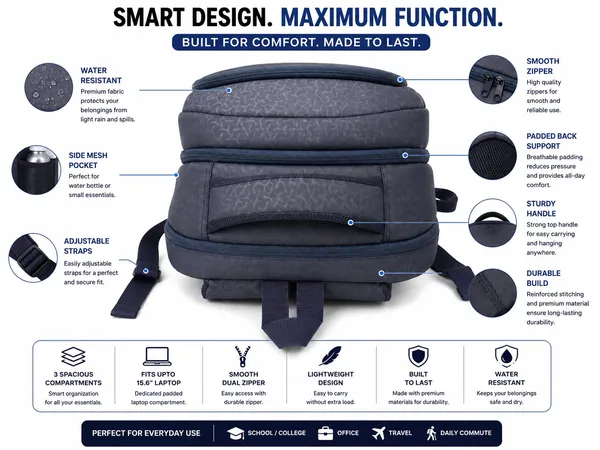 Black_Patterned_Multi-Compartment_Backpack