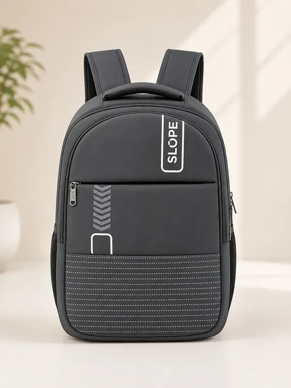 Grey_Polyester_Geometric_Print_Structured_Backpack
