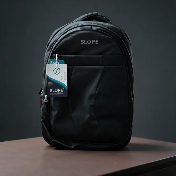 Black_Polyurethane_Multi-Compartment_Backpack_For_Students