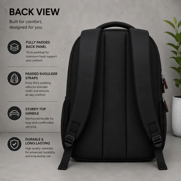BlackPolyester_Water_Resistant_Multi-Compartment_Backpack