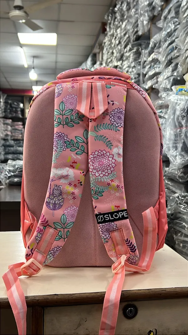 Pink_Floral_Print_Multi_Pocket_Backpack