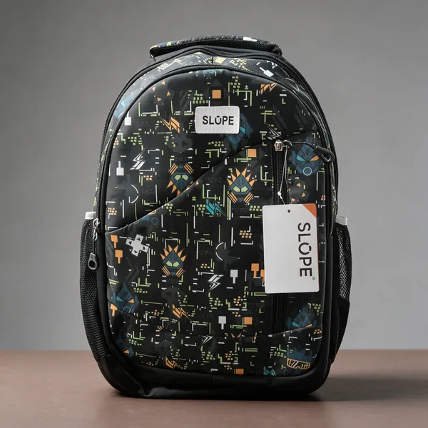 Black_Polyester_Geometric_Print_Backpack_For_Students