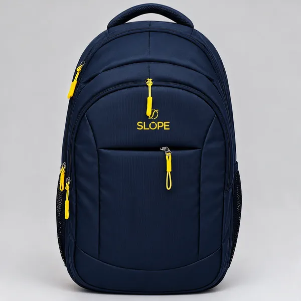 Black_Polyurethane_Multi-Compartment_Backpack_For_Students