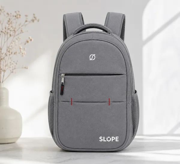 Grey_Polyester_Structured_Laptop_Backpack_For_Unisex