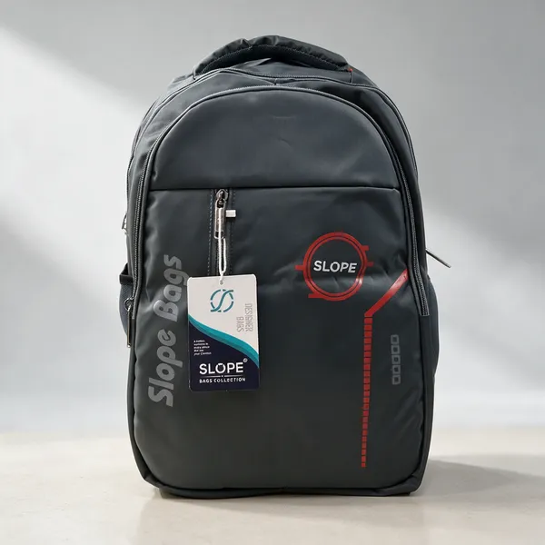 Grey_Polyester_Multi-Compartment_Backpack_For_Students