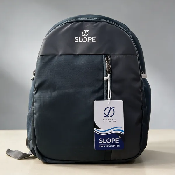 Black_Polyurethane_Multi-Compartment_Backpack_For_Students