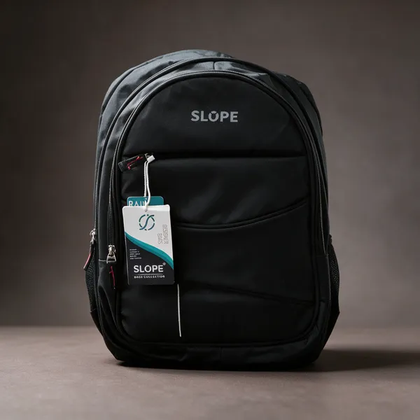 Black_Polyurethane_Multi-Compartment_Backpack_For_Students