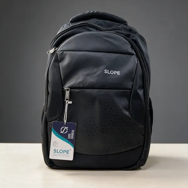 Black_And_Grey_Polyester_Multi-Compartment_Backpack