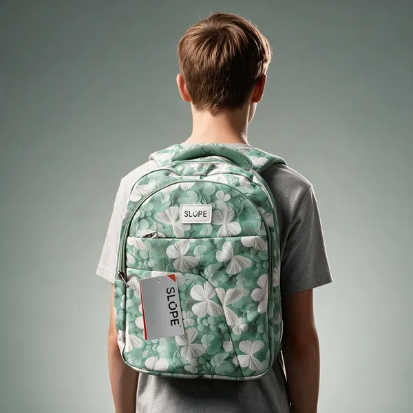 Mint_Green_Printed_Pvc_Floral_Backpack_For_Students