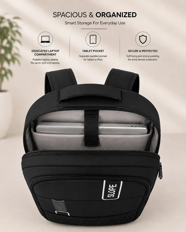 Black_Polyester_Multi-Compartment_Backpack_For_Students