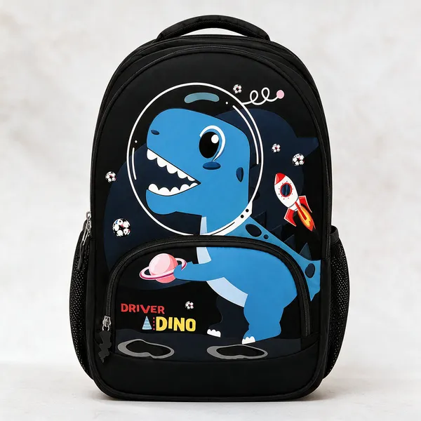Black_Polyester_Dinosaur_Print_Kids_Backpack_For_Students