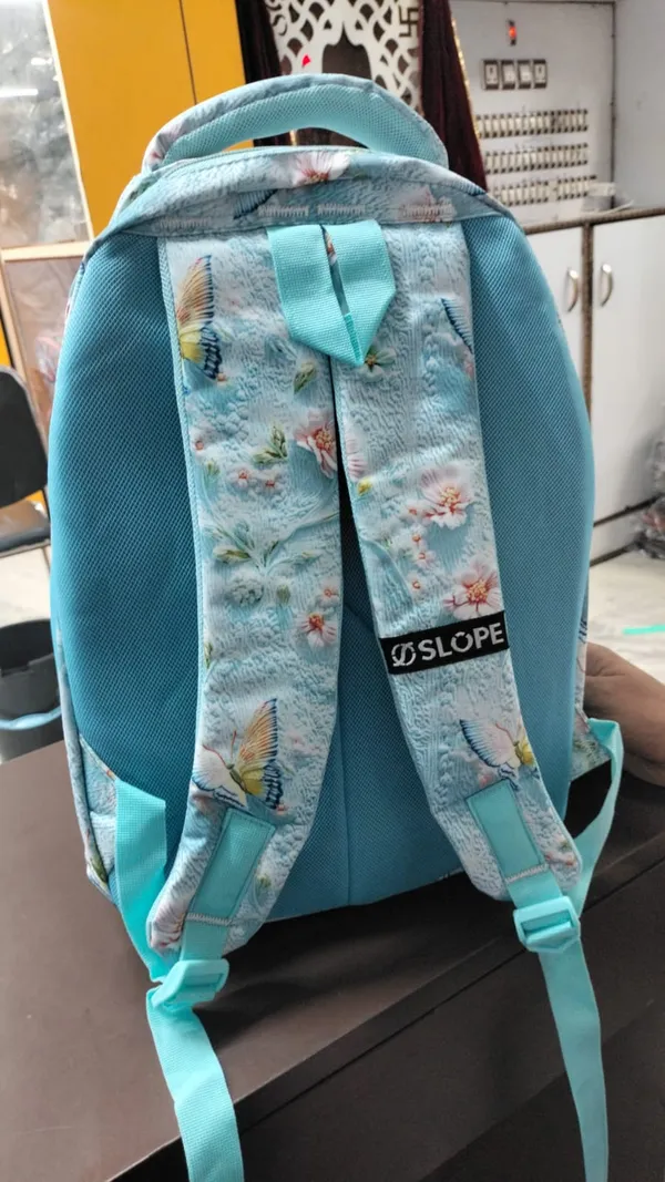 Blue_Floral_Print_Multi-Compartment_Backpack