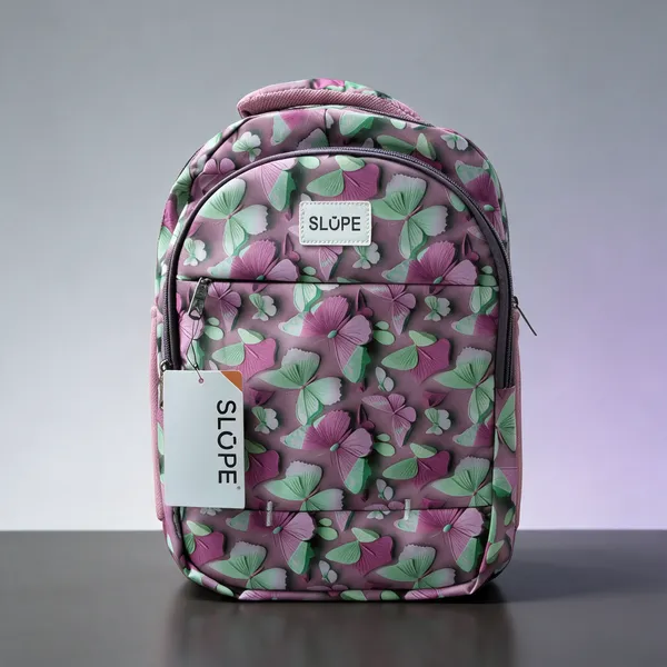 Purple_Printed_Pvc_Floral_Backpack_For_Students