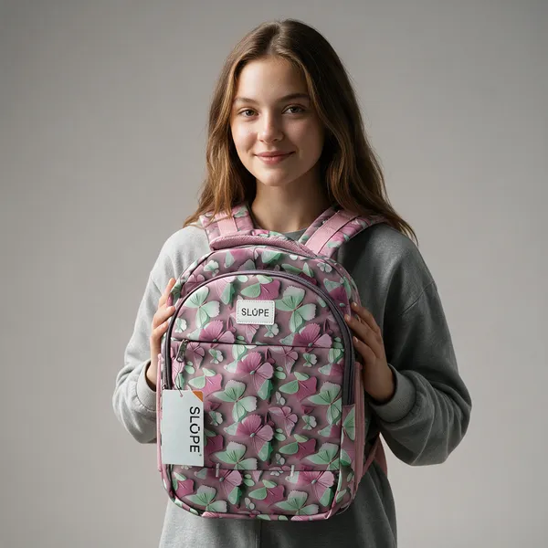 Purple_Printed_Pvc_Floral_Backpack_For_Students
