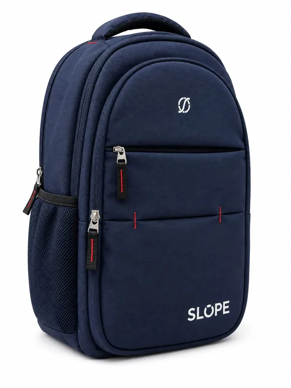 Slope_Navy_Blue_Multi-Pocket_Backpack