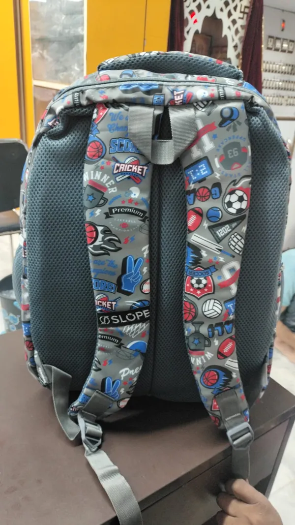 Grey_Sports_Print_Multi_Pocket_Backpack