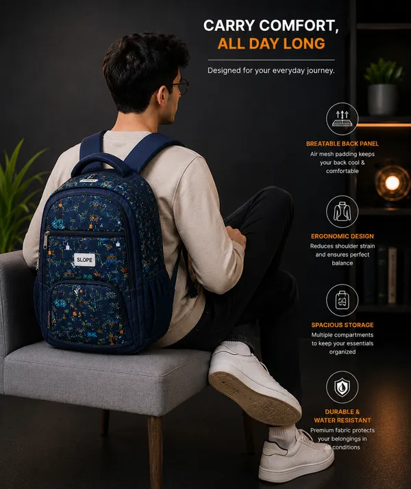 Navy_Blue_Polyester_Geometric_Print_Multi-Compartment_Backpack