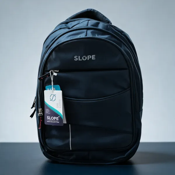 Black_Polyurethane_Multi-Compartment_Backpack_For_Students