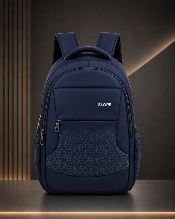 Navy_Polyester_Geometric_Print_Multi-Compartment_Backpack