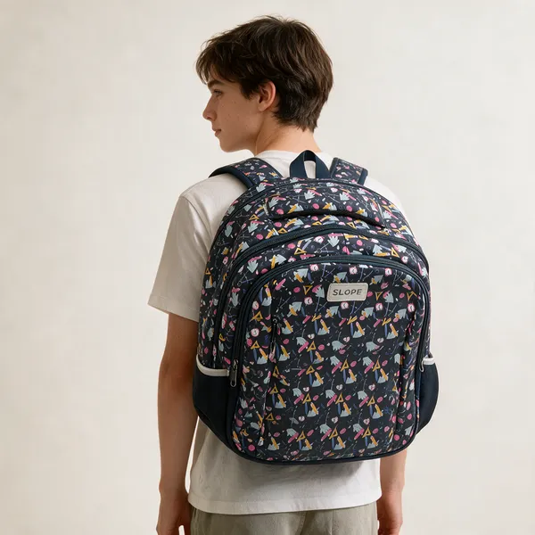 Navy_Polyester_Geometric_Print_Multi-Compartment_Backpack