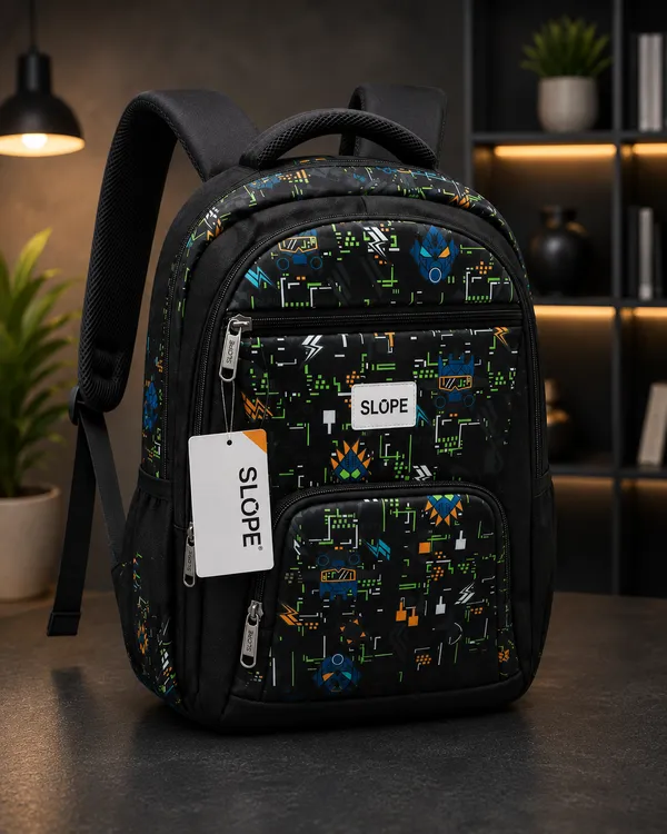 Black_Polyester_Geometric_Print_Backpack_For_Students
