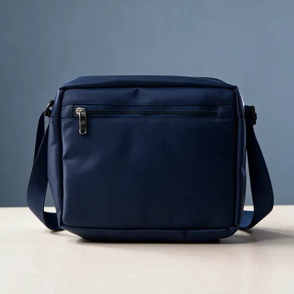 Black_Polyester_Zippered_Shoulder_Messenger_Bag