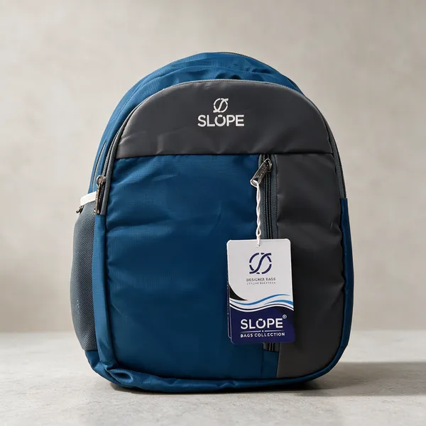 Navy_Blue_Polyurethane_Sporty_Multi-Compartment_Backpack