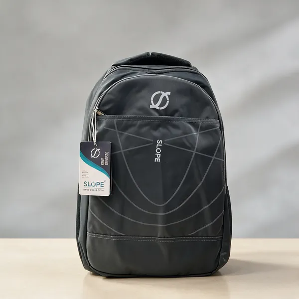 Grey_Polyester_Multi-Compartment_Backpack