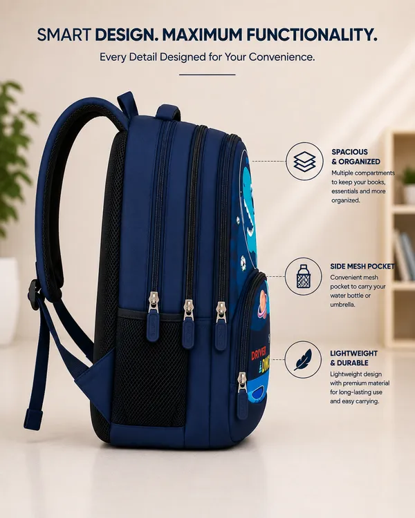Navy_Polyester_Dinosaur_Print_Kids_Backpack