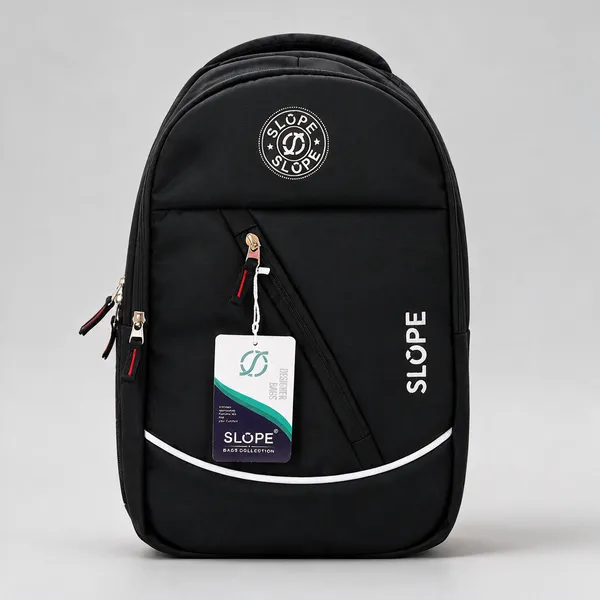 Black_Polyurethane_Water_Resistant_Laptop_Backpack_For_Students