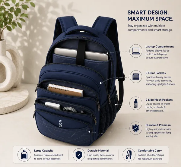 Navy_Polyester_Multi-Compartment_Backpack_For_Students