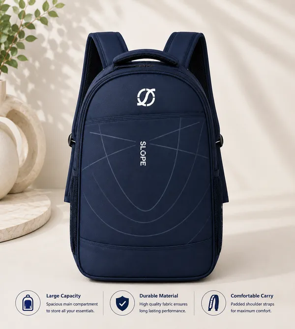Navy_Polyester_Multi-Compartment_Backpack_For_Students