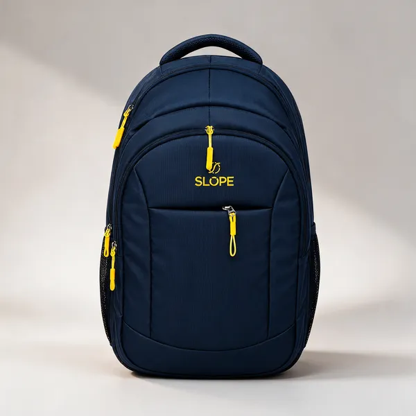 Navy_Polyurethane_Multi_Compartment_Backpack_With_Rain_Cover