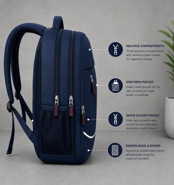 Navy_Polyester_Water_Resistant_Padded_Laptop_Backpack