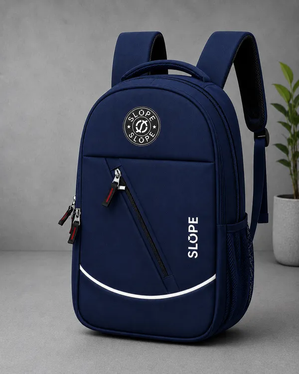 Navy_Polyester_Water_Resistant_Padded_Laptop_Backpack