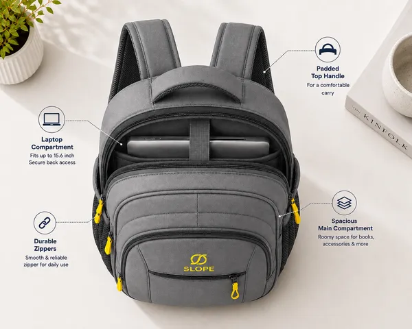 Grey_Polyester_Multi-Compartment_Backpack_For_Students