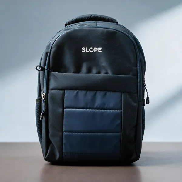 Black_Navy_Polyurethane_Quilted_Multi-Compartment_Backpack