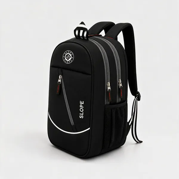 Grey_Polyurethane_Water_Resistant_Multi-Compartment_Backpack