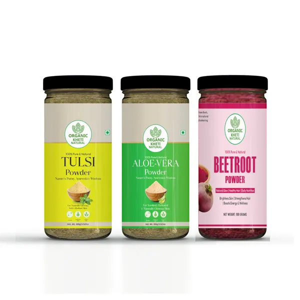 Organic_Tulsi_Aloe_Vera_And_Beetroot_Powder_Set