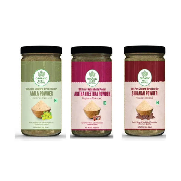 Organic_Kheti_Amla_Aritha_Shikakai_Herbal_Powder_Set