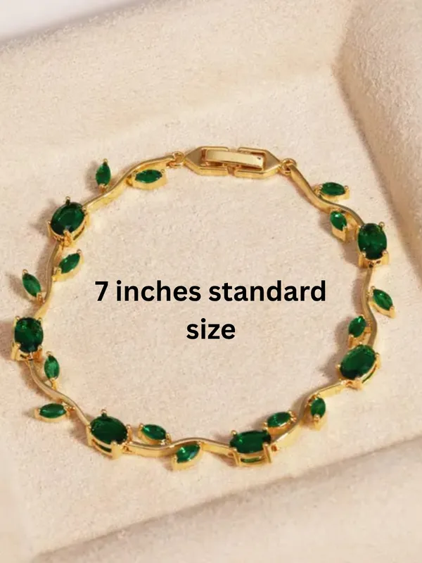 Green_Gold_Tone_Stone_Bracelet_for_Women