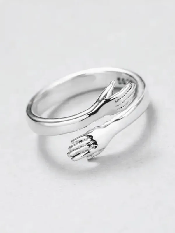 Silver_Tone_Open_Hand_Design_Ring_For_Unisex