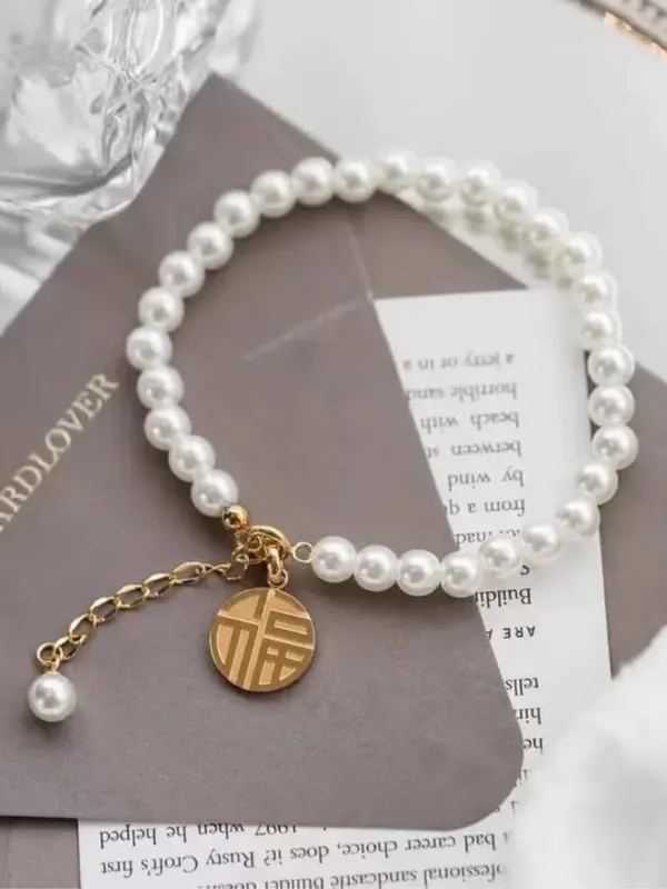 White_Pearl_Charm_Bracelet_For_Women