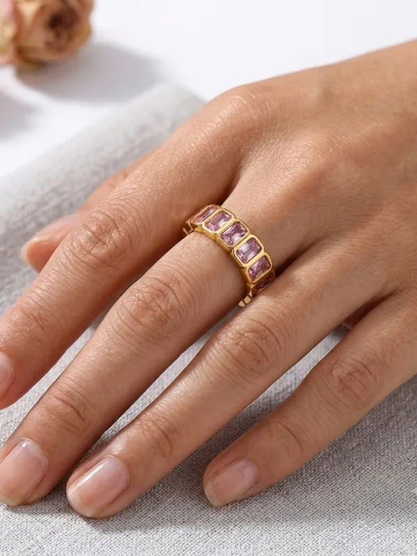 Gold_Stainless_Steel_Pink_Stone_Ring_For_Women