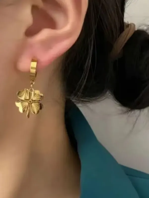 Gold_Tone_Clover_Charm_Hoop_Earrings_for_Women