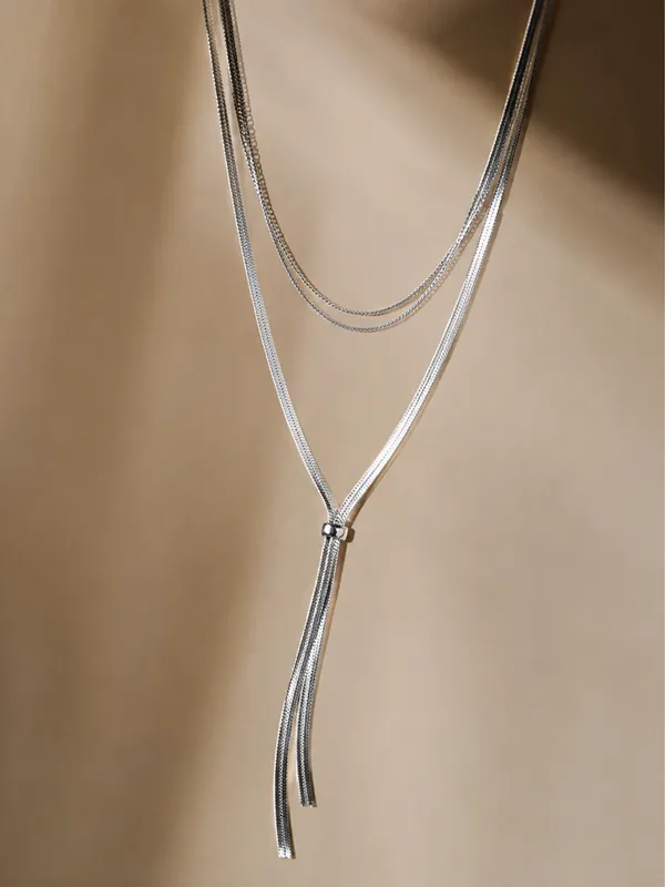 Silver_Tone_Layered_Lariat_Necklace_For_Women